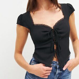 NWT Reformation Safia Top in black size 6